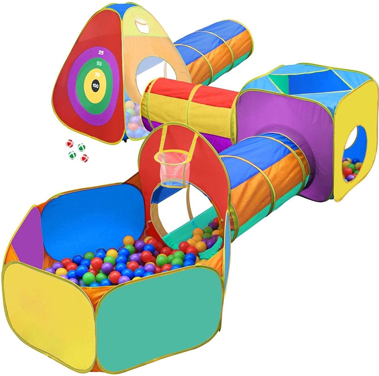 Gift for Toddler Boys Girls Ball Pit Play Tent and Tunnels for